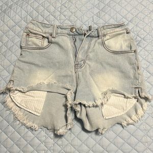 REFUGE DENIM | Bleached Denim Shorts